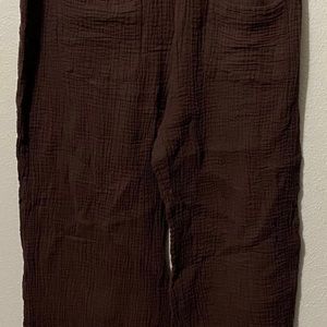 Dark Brown Line Pants